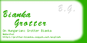 bianka grotter business card